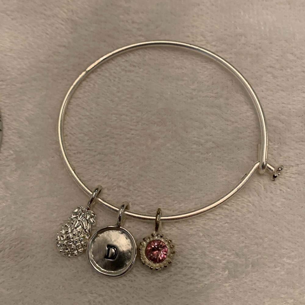 Alex and Ani Silver bracelets. Charm with initial D is not Alex and Ani. - Picture 4 of 4